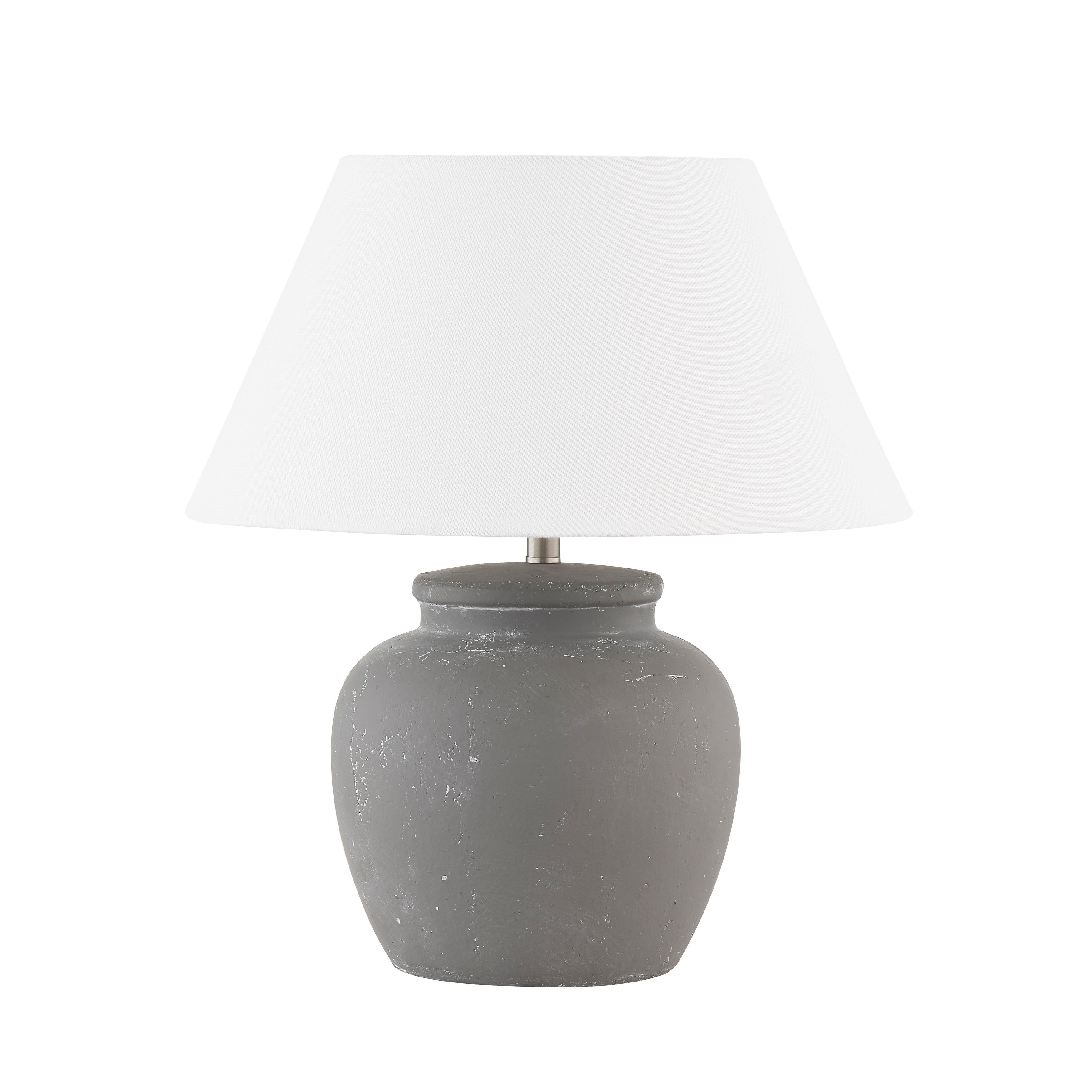 Levi 18 Table Lamp with Fabric Shade Gray