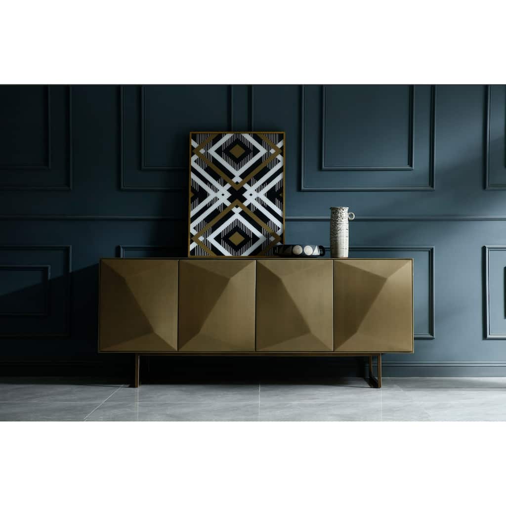 Modrest Vanguard Modern Antique Brass Buffet
