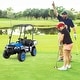 preview thumbnail 27 of 40, Kids Ride On Golf Cart with Remote 24V Rechargeable Battery USB Music and Sun Awning - 53.5" × 28" × 45" (L x W x H) Blue