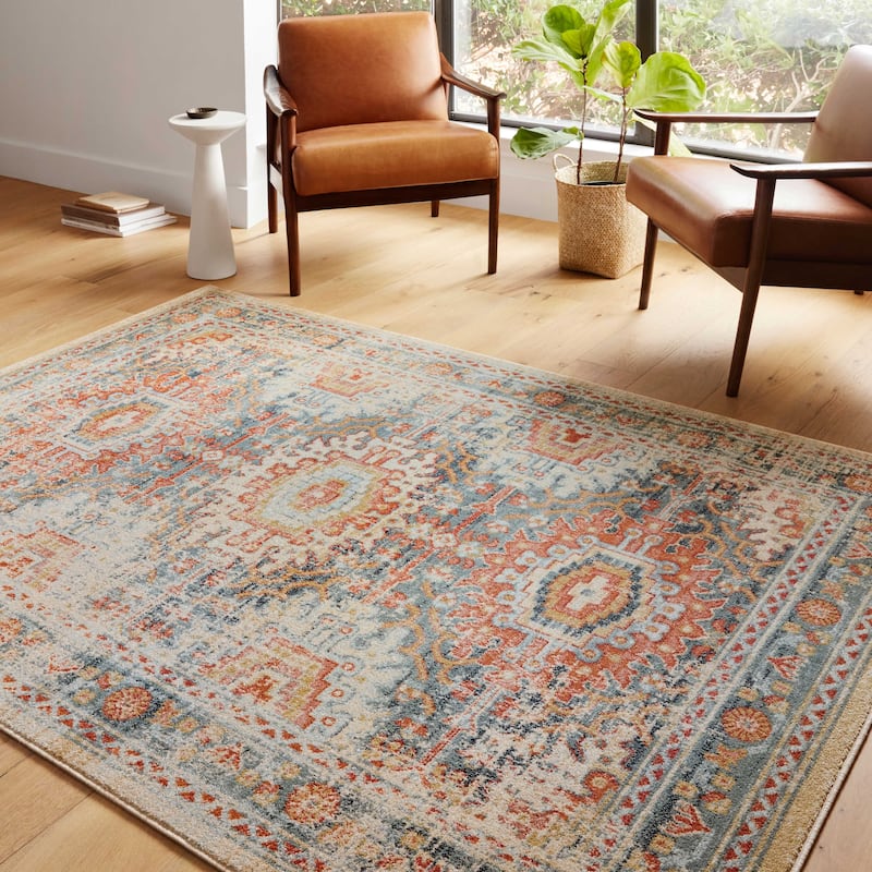 Alexander Home Luxe Fireside Antiqued Distressed Area Rug - 2'3" x 4'0" - Runner/Rectangle