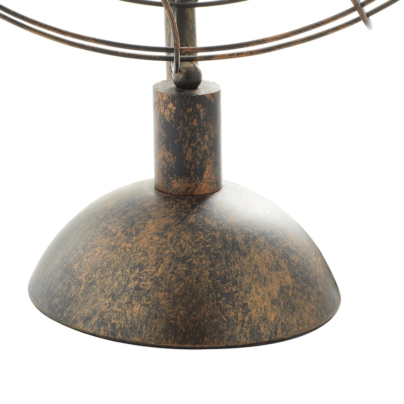 Bronze Metal Vintage Fan Shape 5 Light Accent Lamp - 18 x 24