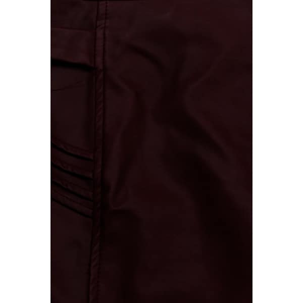 burgundy faux leather trousers