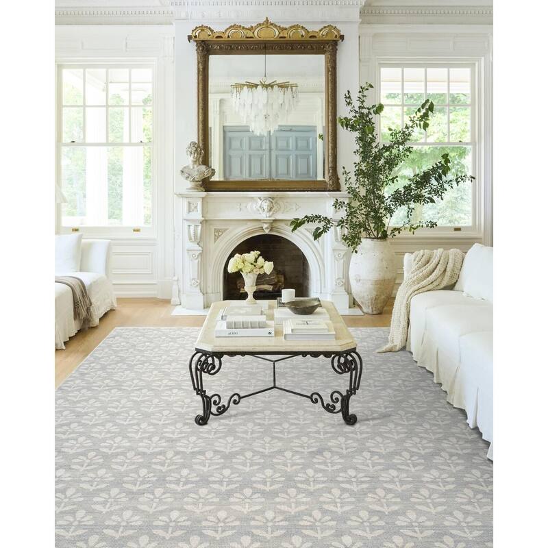 Nabela Noor Home x Livabliss Maya Global Area Rug - 9'1" x 12' - Sky Blue