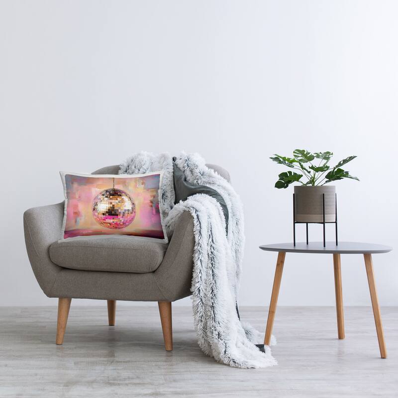 Stupell Mirrored Disco Ball Decorative Printed Throw Pillow Design by Nini Art