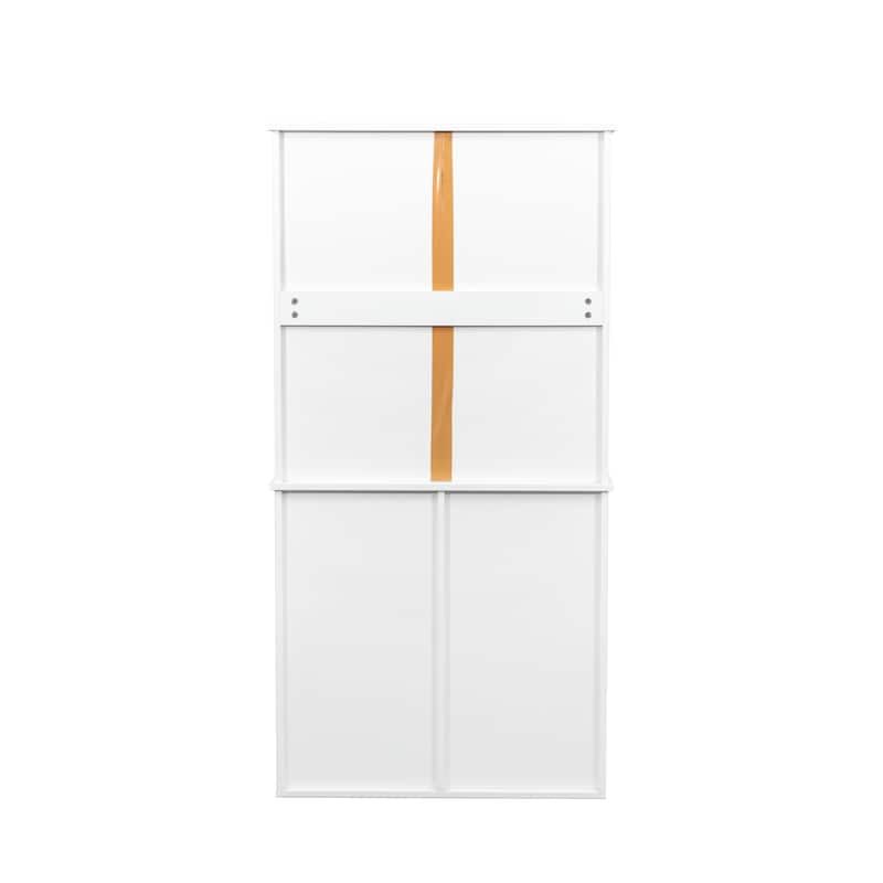 GDFStudio - 63" Freestanding Laundry Storage Cabinet with Tilt-Out Hampers, 4 Layer Open & Adjustable Shelving - Open shelf