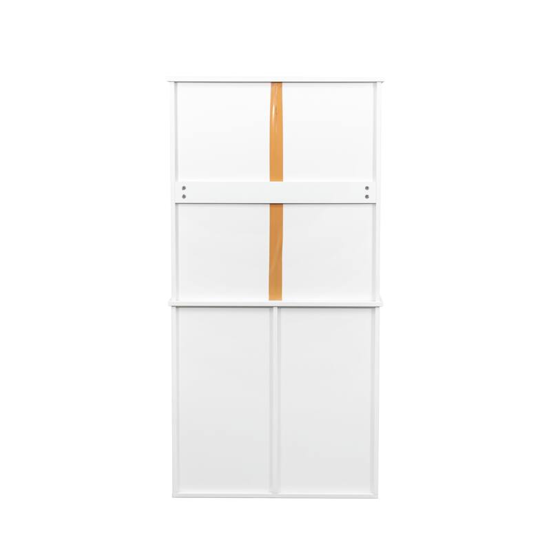 Roomfitters Laundry Cabinet with Doors and Tilt-Out Hampers, Adjustable Shelves and Multiple Storage Compartments, White