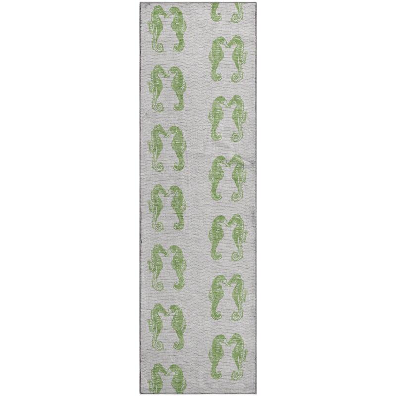 Premium Washable Super Soft Coastal Seahorse Mayfield Rug