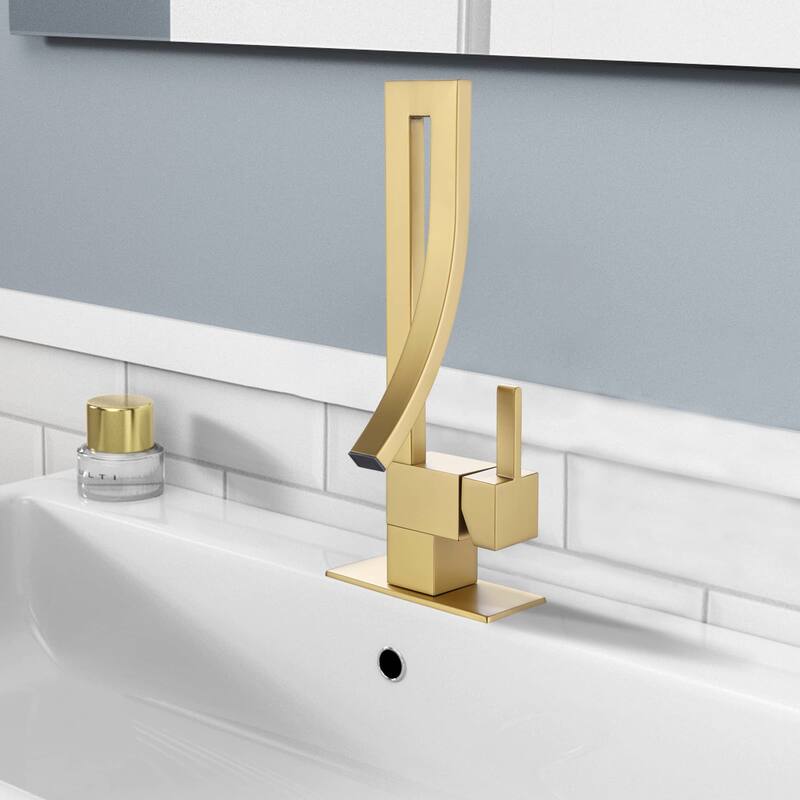 Single Handle Bathroom Faucet Waterfall Single Hole Bathroom Sink Faucet Modern Basin Vanity Faucets With Valve