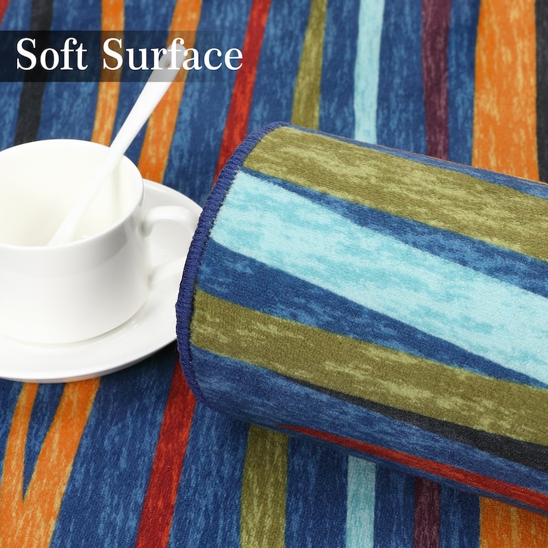 Garvee Modern Abstract Area Rug Colorful Throw Carpet