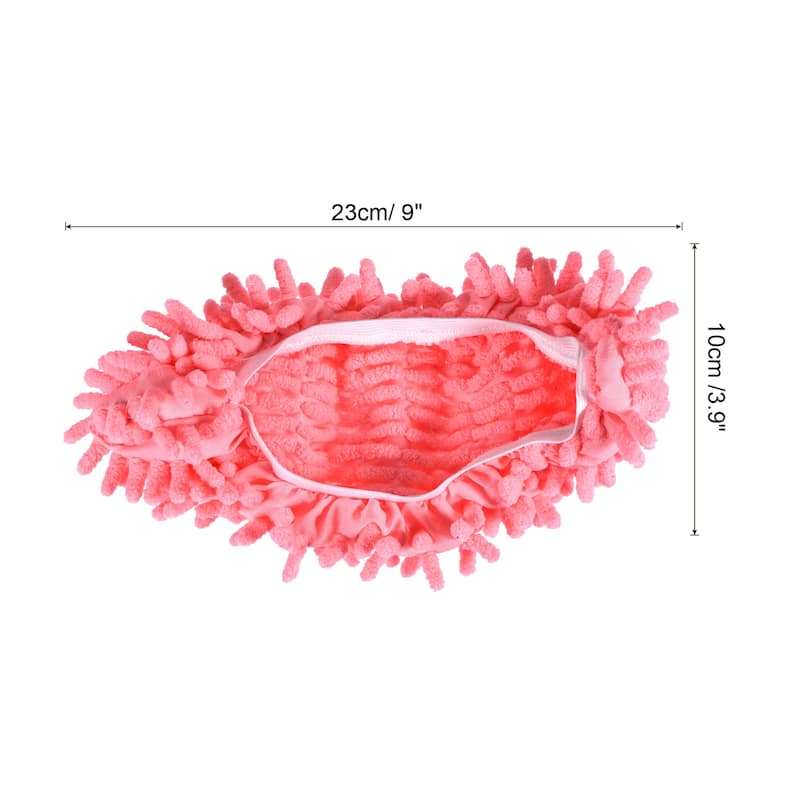Washable Cleaning Shoes Cover Multifunction Chenille Duster - Pink