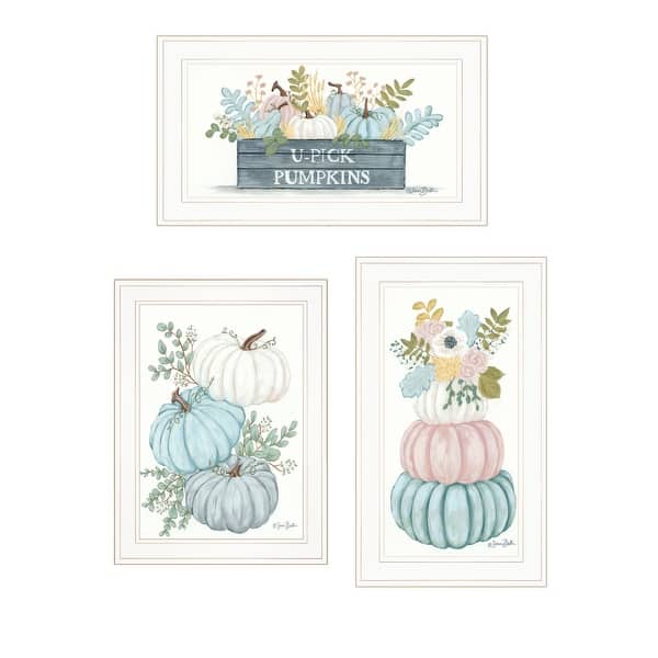 U-Pick Pumpkins White Framed Print Wall Art U-Pick Pumpkins White Framed Print Wall Art
