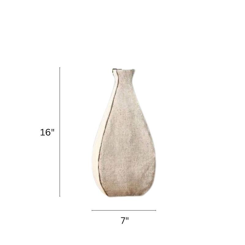 Triangle White Textured Polyresin Vase