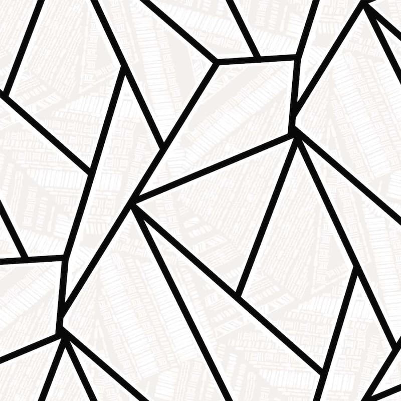 Seabrook Designs Metro Vector Non-Woven Unpasted Wallpaper - 20.9 in. W x 33 ft. L - Ebony & Morning Fog