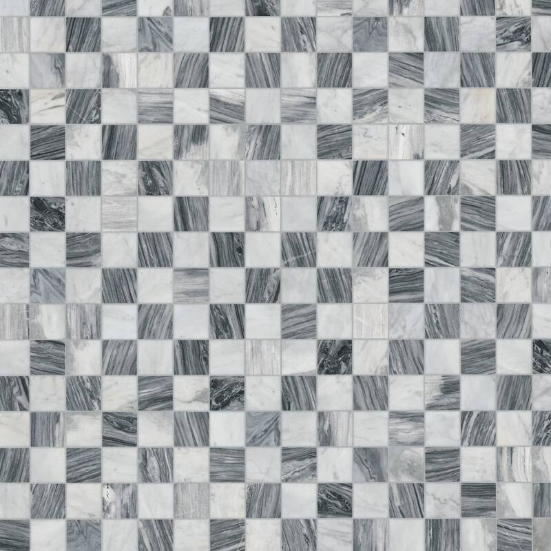 Ackland AKM-S-3X3SQP-CA 12" x 12" Marble Square Floor and Wall Mosaic