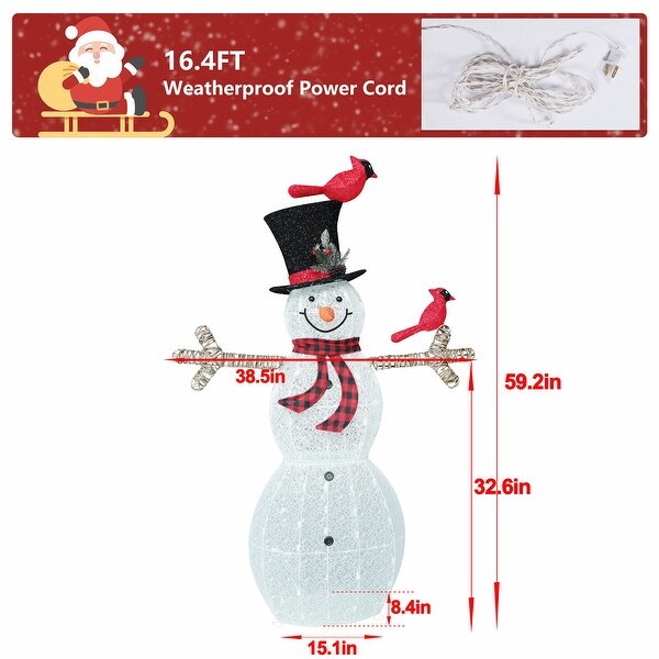 安価 ワタナベ VEIKOUS 5 ft. Warm White LED Snowman Christmas Holiday Yard その他