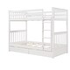 preview thumbnail 5 of 10, Twin-Over-Twin Bunk Bed with Ladders and Two Storage Drawers