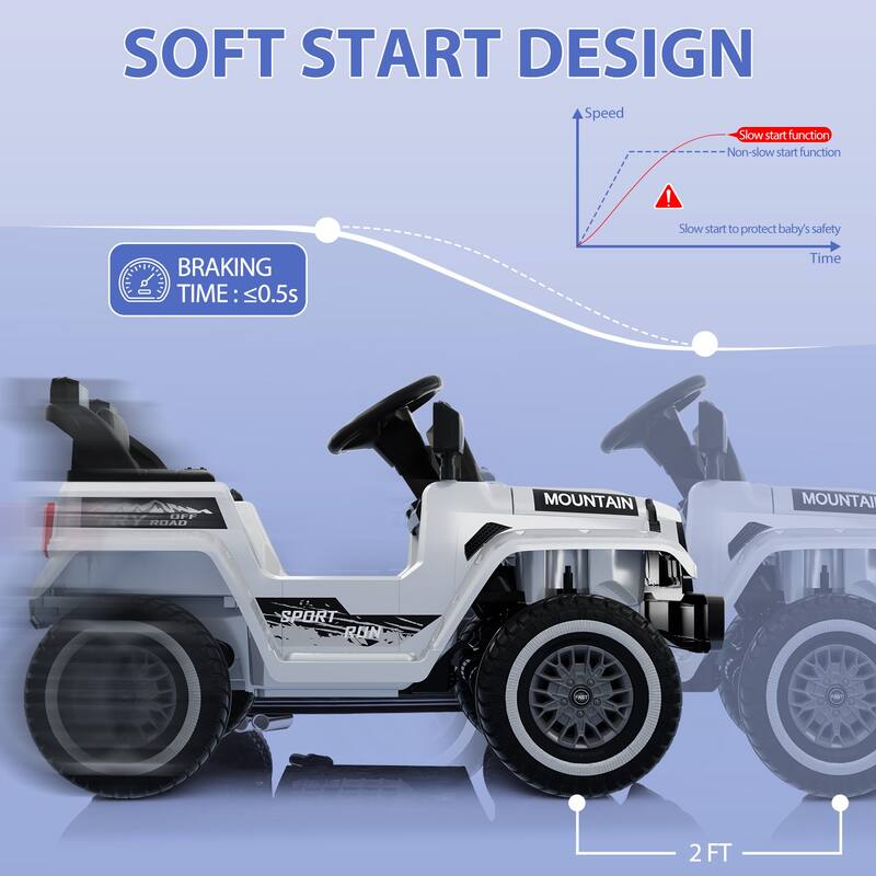 12V Kids Ride on Truck Car Kids Electric Vehicles Toy for 3-5 Years Old Boys Girls Gift, Black