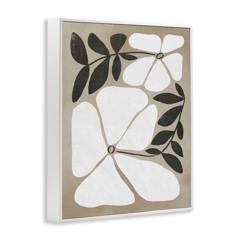 Stupell Oblong Boho Flowers Framed Giclee Art Design By Victoria Barnes
