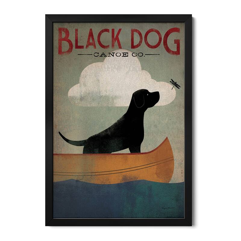 Black Dog Canoe Co. I Premium Framed Poster by Ryan Fowler - Black - 16x24x1