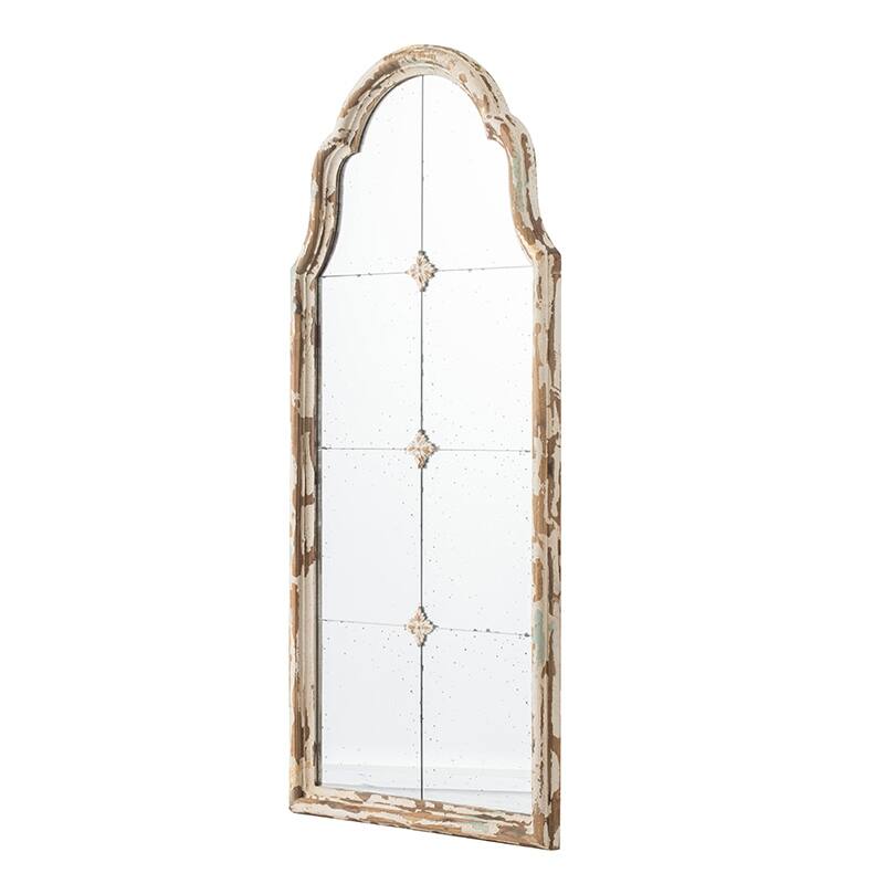 22" x 48" Large Cream & Gold Framed Wall Mirror