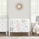 preview thumbnail 1 of 4, Sweet Jojo Designs Blush Pink Gold Star and Moon Girl 3pc Mini Crib Bedding Set Grey Celestial Sky Stars Gray Shabby Chic