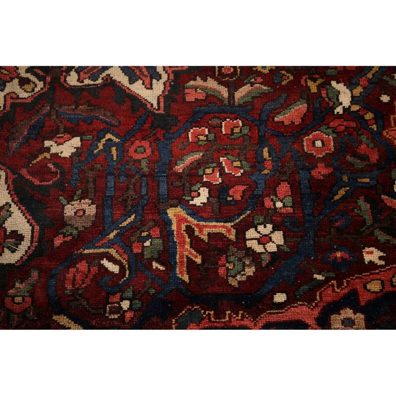 Bakhtiari Large Antique Persian Area Rug Hand-Knotted Wool Carpet - 11'0" x 16'9"