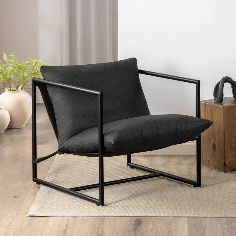 Priage by ZINUS Metal & Upholstered Sling Accent Chair