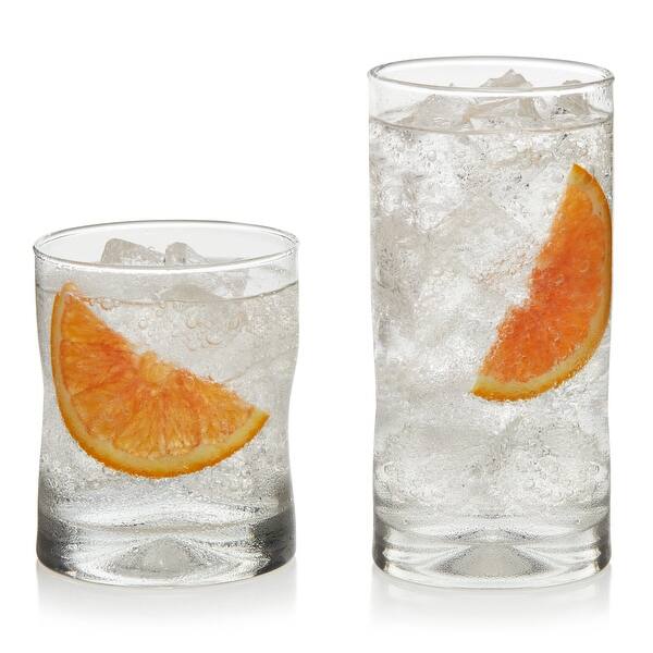 Libbey Impressions 16-Piece Tumbler and Rocks Glass Set - Set of 16