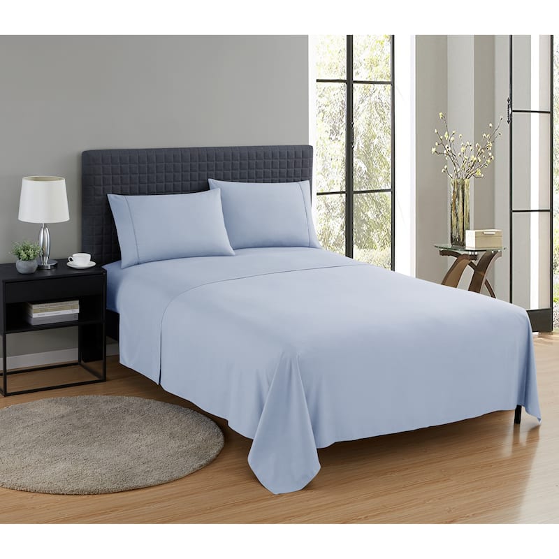 Nestl 4 Piece Bed Sheet Set - Soft Microfiber Bedding Sheet Set - Includes Fitted Sheet, Flat Sheet, and 2 Pillow Cases