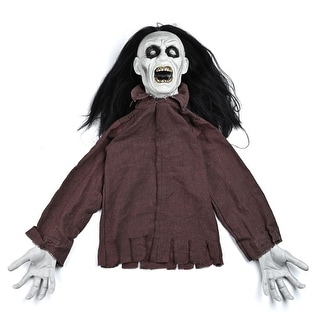 Halloween 55" Crawling Zombie - Animated Skeleton Decorations With Sound Activated, Creepy Voice