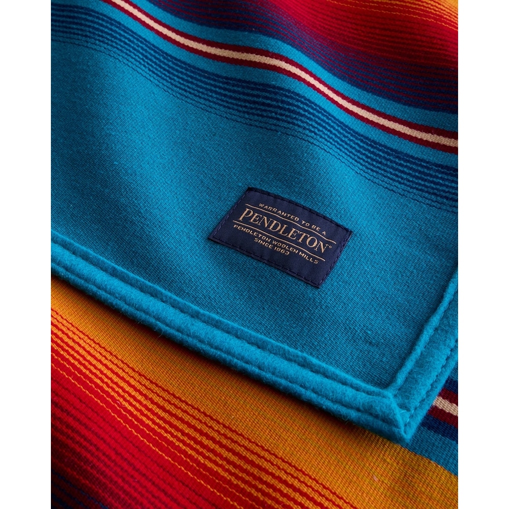 Pendleton Serape Turquoise Blanket - Overstock - 20718823