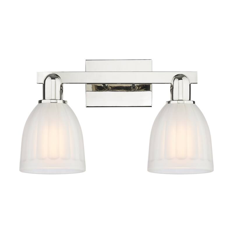 Innovations Lighting 716-2W-12-17 Brookfield Vanity Brookfield 2 Light - Polished Nickel / White