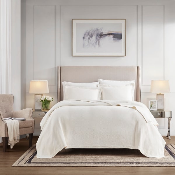 slide 2 of 10, Croscill Fiore 3 Piece Coverlet Set Marshmallow - Queen