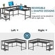 preview thumbnail 21 of 32, L Shaped Desk with Monitor Shelf, Reversible Corner Computer Desk for Office Home 69"