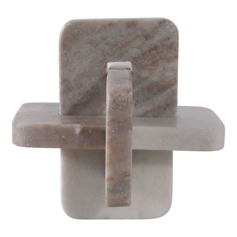 Stone Decorative Object Modern Geometric Sculpture Contemporary Decor - 7" x 7" x 7"