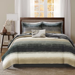 Madison Park Essentials Saben Quilt Set with Cotton Bed Sheets
