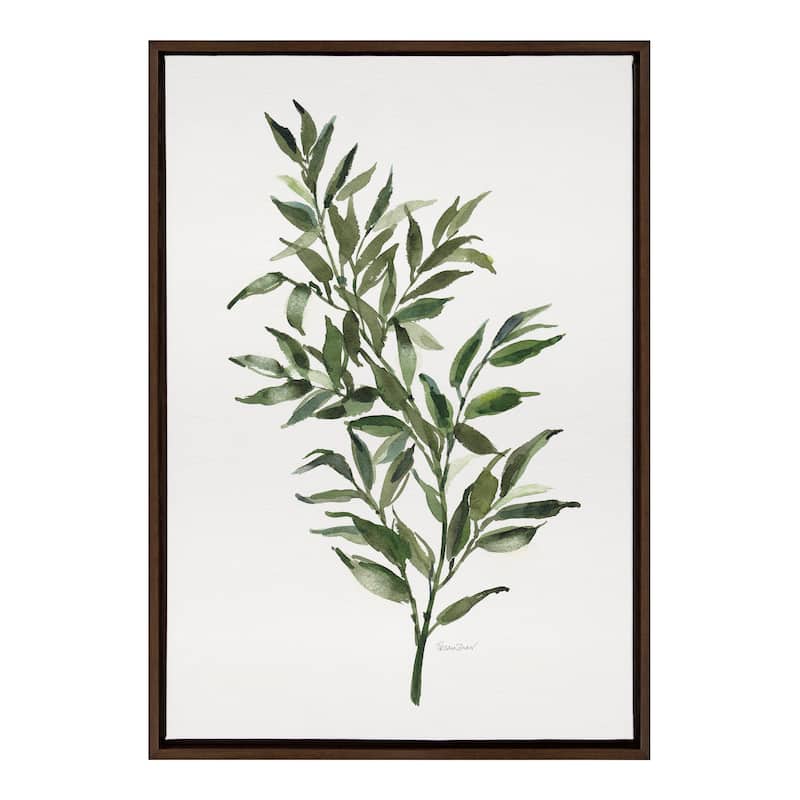 Kate and Laurel Sylvie Ruscus Framed Canvas by Patricia Shaw
