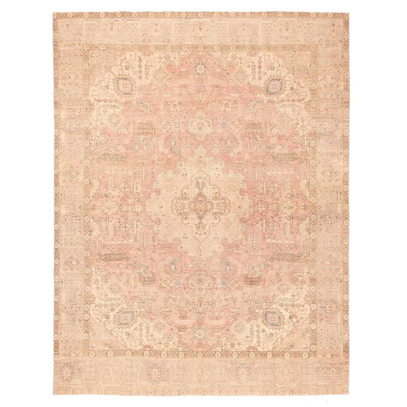 ECARPETGALLERY Hand-knotted Antalya Vintage Pink Wool Rug - 9'9 x 12'5
