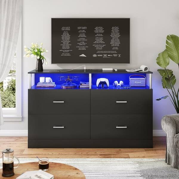 Dresser Bedroom 6 Drawers Dressers Chests of Drawers Charging Station