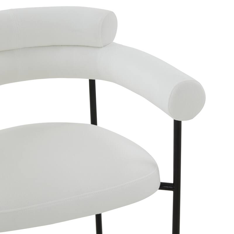 SAFAVIEH Couture Frouwe Curved Back Dining Chair (Fully Assembled) - 26Wx21Dx30H
