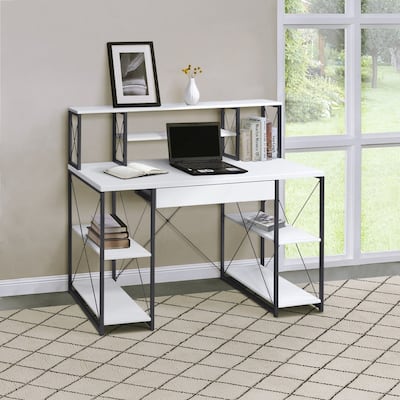 Small Office Writing Desk with Opene Shelves,Office Desk