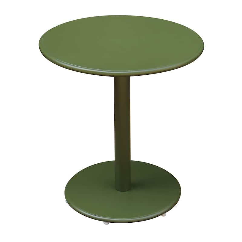 18 in H Outdoor Metal Bistro Set with Table and Chairs (3-Piece)