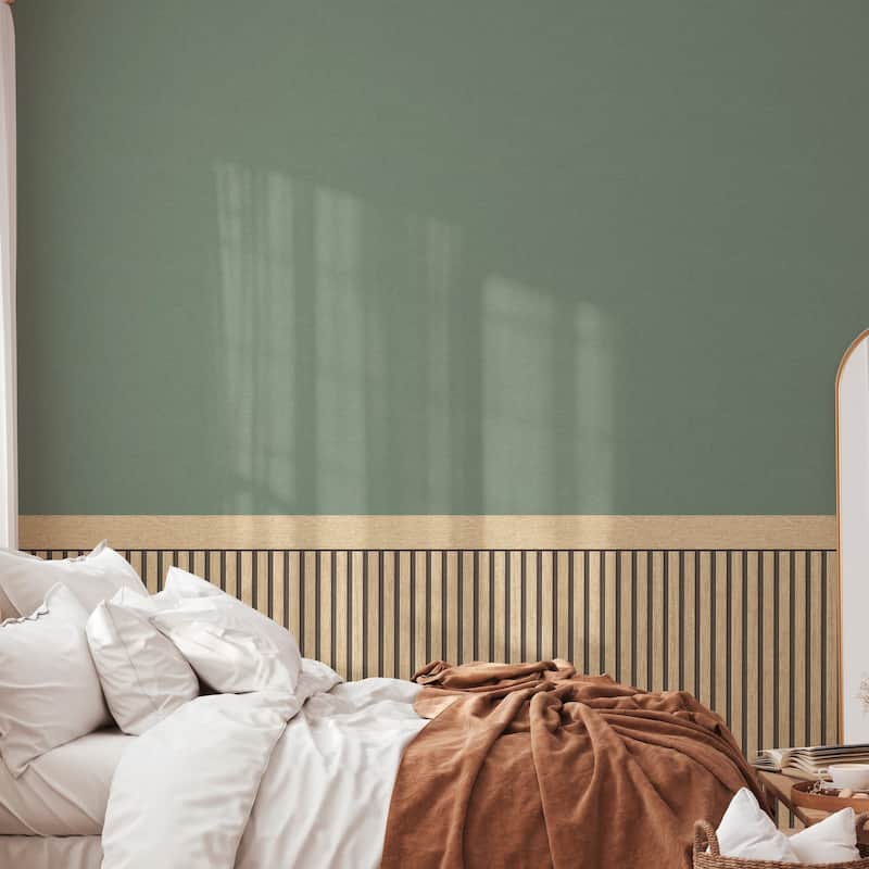 Galerie Wallcoverings Woods and Wicker Collection Dado Panel Double Width Matte Finish Vinyl on Non-woven Wallpaper Roll