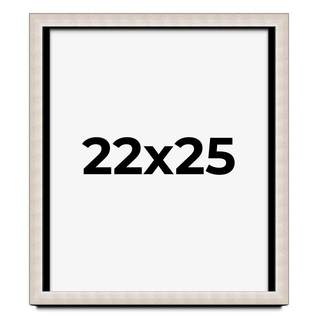 22x25 Shadow Box Frame Silver Real Wood Contemporary Shadowbox Display Frame UV Acrylic Front Acid Free Backing and Hardware
