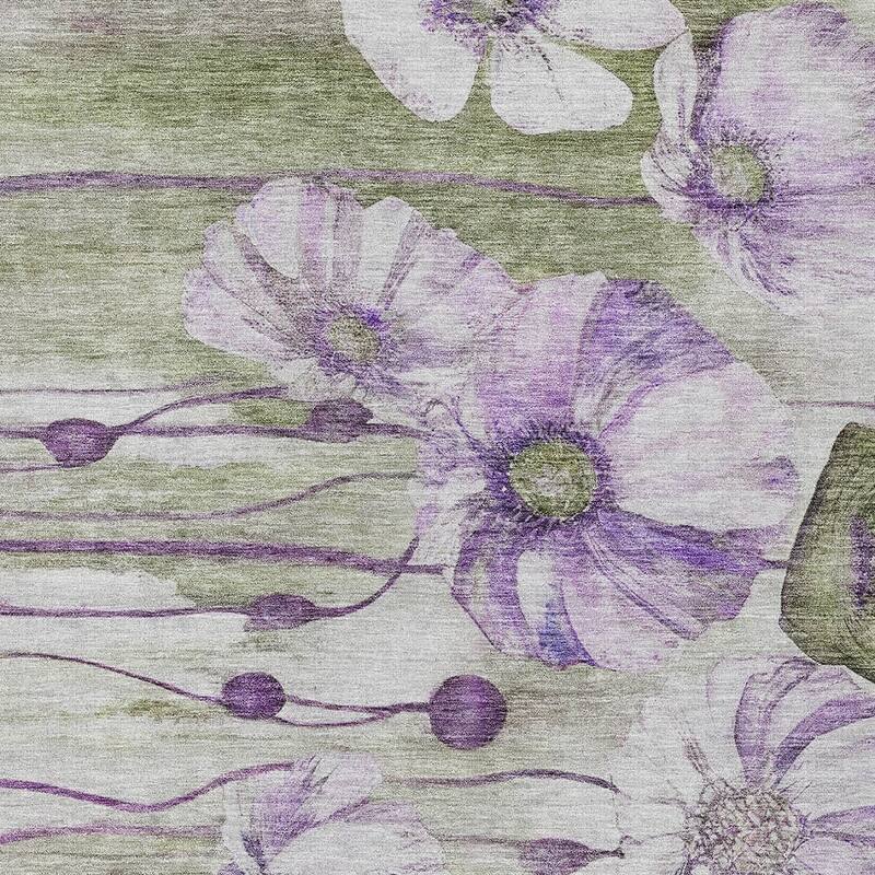 HomeRoots Floral Transitional Rectangle Outdoor Rug