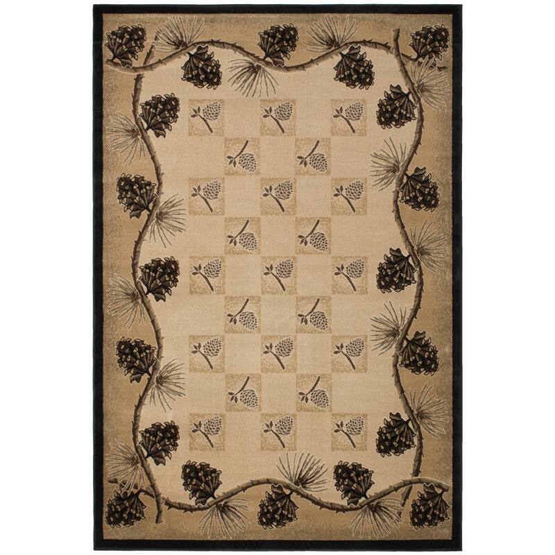 Mayberry Lodge King Pine Bluff Beige Area Rug - 7'10" x 9'10" - Beige