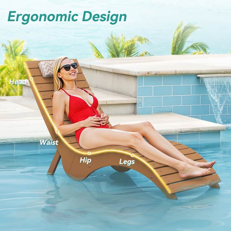 HDPS Water-Resistance Patio Lounge Chair Set of 3