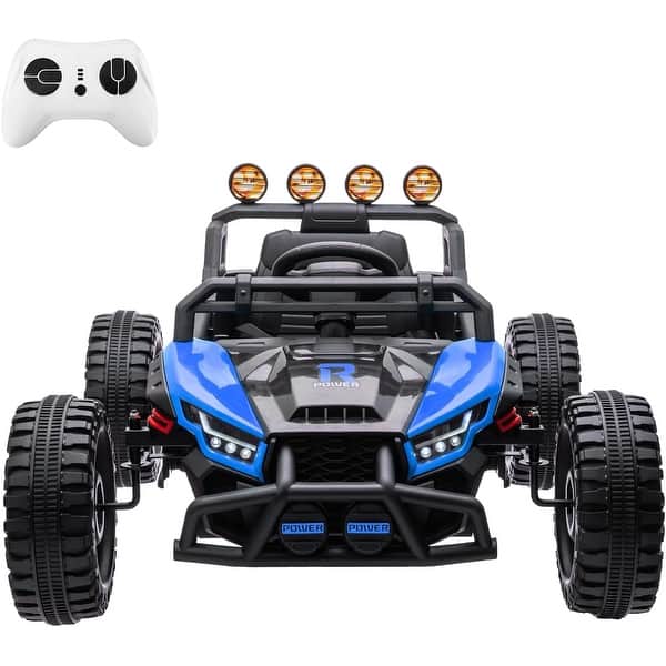 slide 2 of 25, 24V Powerd Wheels Vehicle,Ride On Car for Kids Battery Powered Ride On Utv Blue