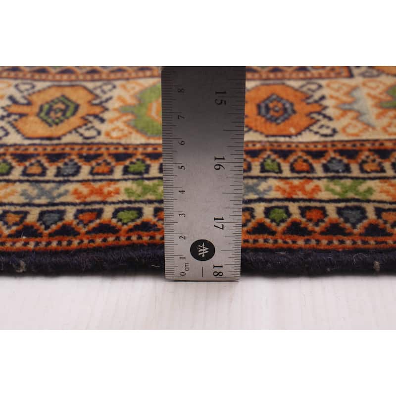 ECARPETGALLERY Hand-knotted Teimani Cream Wool Rug - 4'4 x 5'7