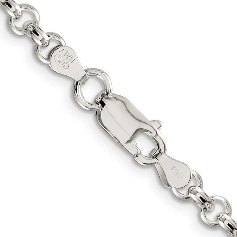 Curata 925 Sterling Silver 4.75mm Half Round Belcher Chain for Men (Lobster)
